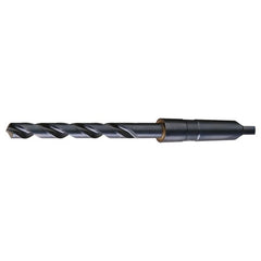 11/16 RHS / RHC HSS 118 Degree Radial Point Taper Shank Taper Length Drill - Steam Oxide - Exact Industrial Supply