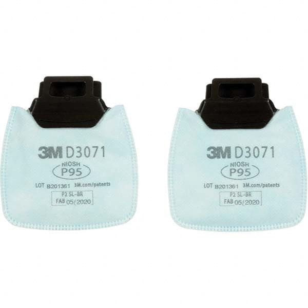 3M - Half & Full Facepiece Cartridges & Filters; Type: Filter ; NIOSH Filter Rating: P95; P95 ; Protection Type: Particulates ; Color Code: Blue ; Filter Rating: P95 ; Manufacturer's Series: D3071 - Exact Industrial Supply