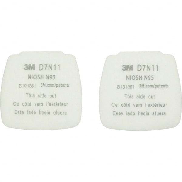 3M - Half & Full Facepiece Cartridges & Filters; Type: Filter ; NIOSH Filter Rating: N95; N95 ; Protection Type: Particulates ; Color Code: White ; Filter Rating: N95 ; Manufacturer's Series: D7N11 - Exact Industrial Supply