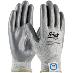 19-D350/S Coated Gloves - G-Tek 3GX Dyneema Diamond - S&P 13G Shell - Gray Nitrile Foam Grip - A2 - Exact Industrial Supply