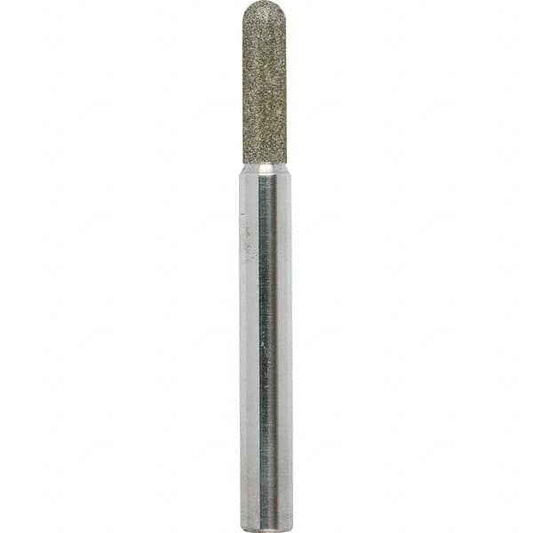 Grinding Pins; Abrasive Head Diameter (Inch): 1/4; Abrasive Head Thickness (Inch): 3/4; Abrasive Material: Diamond; Grit: 40; Grade: Extra Coarse; Head Length: 0.75 in; Head Shape: Ball Nose