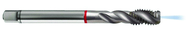 M6x0.75 6H 3-Flute Cobalt Red Ring Semi-Bottoming 40 degree Spiral Flute Tap-Bright - Caliber Tooling