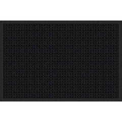 Entrance Mat: 6' Long, 4' Wide, Polypropylene Surface Indoor & Outdoor, Medium-Duty Traffic, Rubber Base, Charcoal