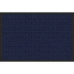 Entrance Mat: 3' Long, 2' Wide, Polypropylene Surface Indoor & Outdoor, Medium-Duty Traffic, Rubber Base, Blue