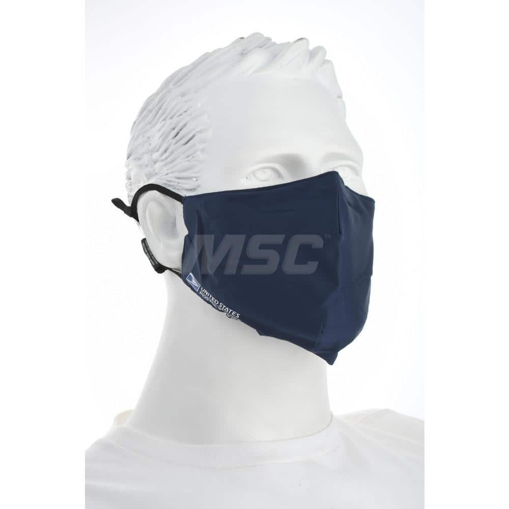 Disposable USPS Logo Mask: Contains Nose Clip, Blue, Size Universal - Universal Size; Adjustable Ear Loop; Washable; Case of 100