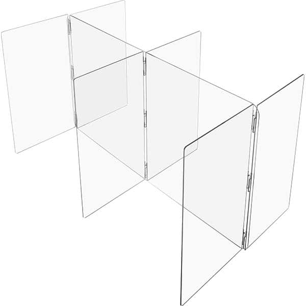 Social Distancing Partition: 72″ OAW, 36″ OAH, Clear Clear