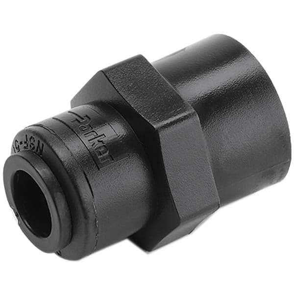 Push-To-Connect Tube Fitting: Connector, 1/2″ Thread, 3/8″ OD Kynar, 250 psi