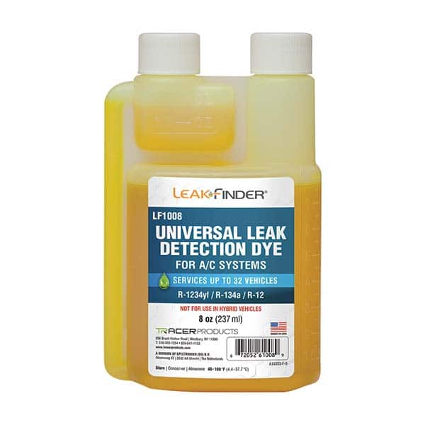 Leak Finder - Automotive Leak Detection Dyes Applications: Refrigeration Container Size: 8 oz. - Caliber Tooling