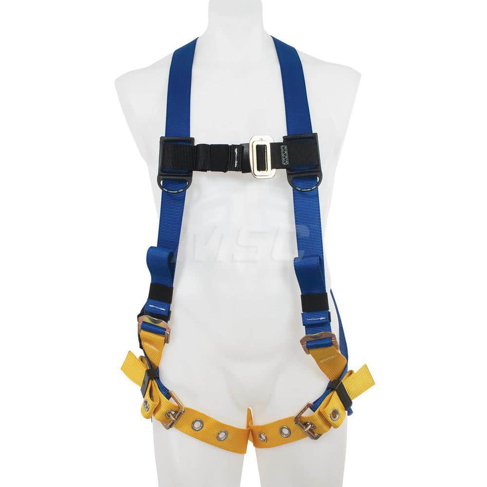 Fall Protection Harnesses: 400 Lb, Single D-Ring Style, Size Medium & Large, For General Industry, Back