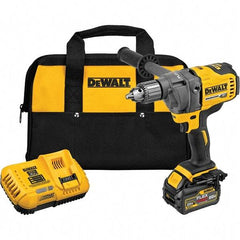 DeWALT - 60 Volt 1/2" Chuck Mid-Handle Cordless Drill - 600 RPM, Keyed Chuck, Reversible, 1 Lithium-Ion Battery Included - Caliber Tooling