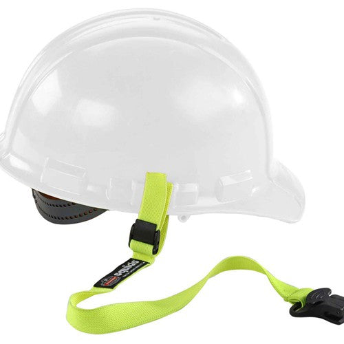 3155 Lime Elastic Hard Hat Lanyard With Clamp - Caliber Tooling