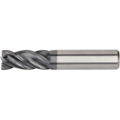 Kennametal - 3.5mm Diam 4 Flute Solid Carbide 0.3mm Chamfer Width Corner Chamfer End Mill - Caliber Tooling