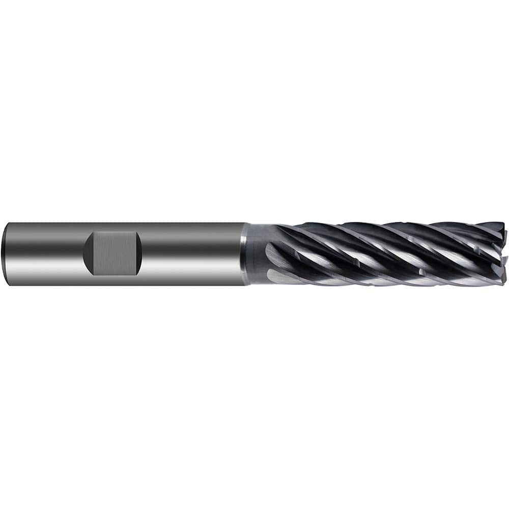 Guhring - 6mm Diam 7 Flute Carbide 0.12mm Chamfer Width End Mill - Caliber Tooling