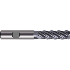 Guhring - 6mm Diam 5 Flute Carbide 1mm Corner Radius End Mill - Caliber Tooling