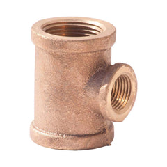 Merit Brass - Brass & Chrome Pipe Fittings Type: Reducing Tee Fitting Size: 1-1/4 x 1-1/4 x 1 - Caliber Tooling