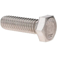 Hex Head Cap Screw: 1/4-20 x 1″, Grade A-286 Stainless Steel, Plain Finish Fully Threaded, ASME B18.2.1