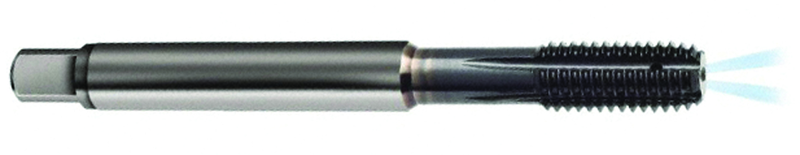 M6 x 1.0 Dia. - 6HX - 4 FL - Carbide Full Bott Tap-TiCN -Coolant-Thru-FORM-E DIN 371 - Caliber Tooling