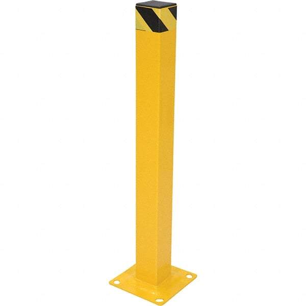 Vestil - 4" Diam x 42" High, Yellow Steel Bollard - Caliber Tooling