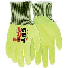 MCR Safety - Size XL, ANSI Cut Lvl A4, Puncture Lvl 3, Abrasion Lvl 4, Foam Nitrile Coated Cut & Puncture Resistant Gloves - Caliber Tooling