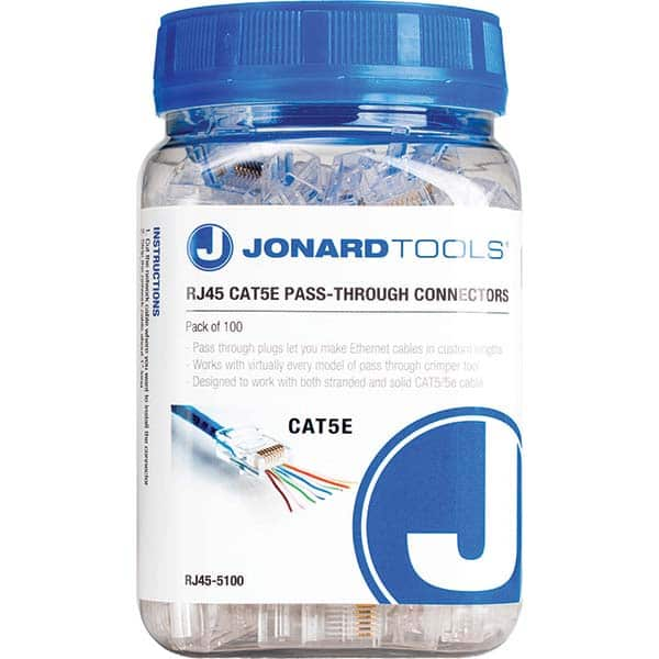 Jonard Tools - Cable Tools & Kits Tool Type: Pass-Through Connectors Number of Pieces: 100.000 - Caliber Tooling