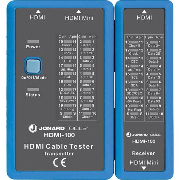 Jonard Tools - Cable Testers Cable Type: HDMI; Mini HDMI Display Type: No Screen - Caliber Tooling