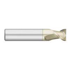 Titan USA - Square End Mills; Mill Diameter (Inch): 1/8 ; Mill Diameter (Decimal Inch): 0.1250 ; Number of Flutes: 2 ; Length of Cut (Inch): 1/4 ; Length of Cut (Decimal Inch): 0.2500 ; Material: Solid Carbide - Exact Industrial Supply