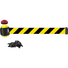 Banner Stakes - Barrier Parts & Accessories; Type: Magnetic Wall Mount Barrier ; Color: Black; Yellow ; Length (Inch): 180 ; Length (Feet): 15.000 ; Width (Inch): 2 1/2 ; Finish/Coating: Polyester Finish - Exact Industrial Supply