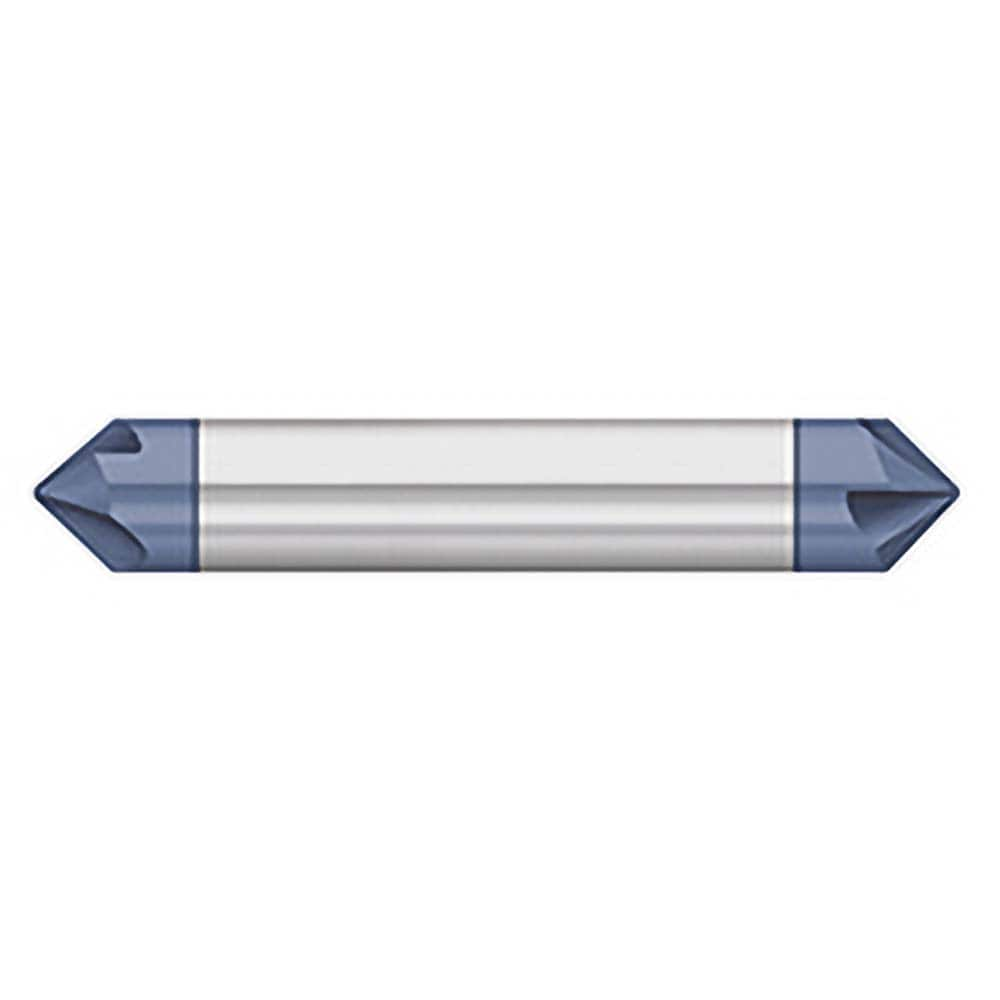 Titan USA - Chamfer Mills; Cutter Head Diameter (Inch): 1/2 ; Included Angle B: 40 ; Included Angle A: 100 ; Chamfer Mill Material: Solid Carbide ; Chamfer Mill Finish/Coating: AlTiN ; Overall Length (Inch): 3 - Exact Industrial Supply