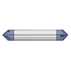 Titan USA - Chamfer Mills; Cutter Head Diameter (Inch): 3/16 ; Included Angle B: 30 ; Included Angle A: 120 ; Chamfer Mill Material: Solid Carbide ; Chamfer Mill Finish/Coating: AlTiN ; Overall Length (Inch): 2-1/2 - Exact Industrial Supply