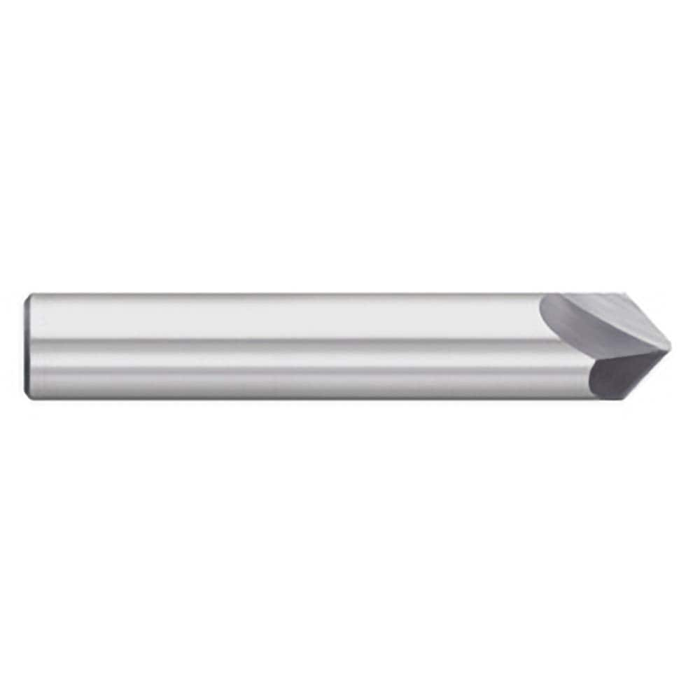 Titan USA - Chamfer Mills; Cutter Head Diameter (Inch): 3/16 ; Included Angle B: 60 ; Included Angle A: 60 ; Chamfer Mill Material: Solid Carbide ; Chamfer Mill Finish/Coating: Uncoated ; Overall Length (Inch): 2-1/2 - Exact Industrial Supply