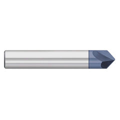 Titan USA - Chamfer Mills; Cutter Head Diameter (Inch): 1/2 ; Included Angle B: 49 ; Included Angle A: 82 ; Chamfer Mill Material: Solid Carbide ; Chamfer Mill Finish/Coating: AlTiN ; Overall Length (Inch): 3 - Exact Industrial Supply