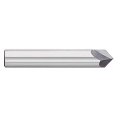 Titan USA - Chamfer Mills; Cutter Head Diameter (Inch): 1/2 ; Included Angle B: 49 ; Included Angle A: 82 ; Chamfer Mill Material: Solid Carbide ; Chamfer Mill Finish/Coating: Uncoated ; Overall Length (Inch): 3 - Exact Industrial Supply