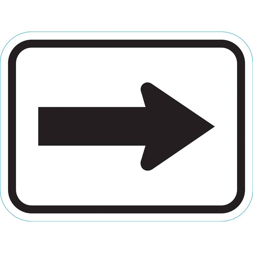 Lyle Signs - Traffic & Parking Signs; MessageType: Parking Lot ; Message or Graphic: Message & Graphic ; Legend: ARROW Symbol, Reflective High Intensity Prismatic, 0.080 Aluminum Sign, 12Wx9H, Traffic & Parking ; Graphic Type: Arrow ; Reflectivity: Refle - Exact Industrial Supply