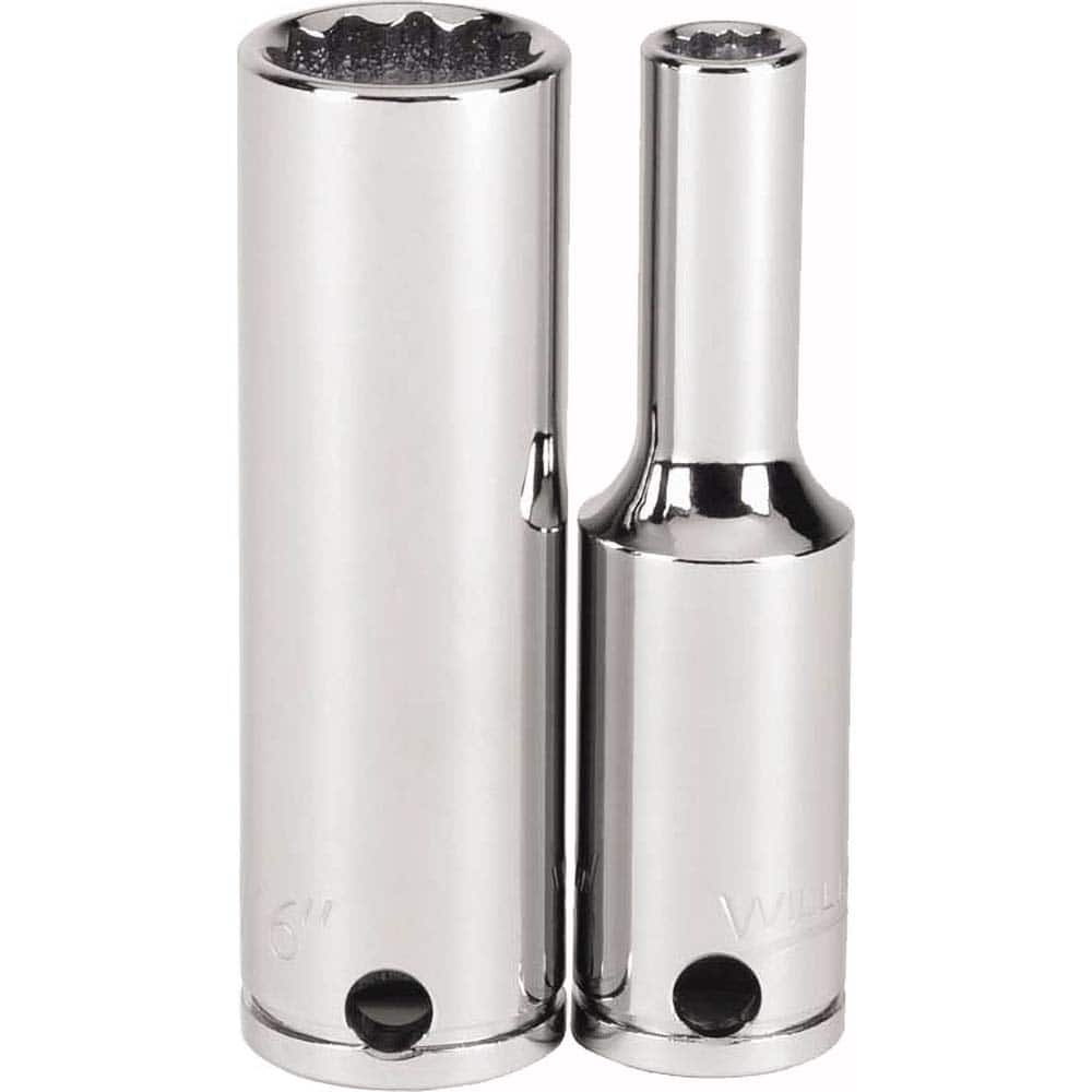 Williams - Hand Sockets; Drive Size (Inch): 3/8 ; Size (Inch): 7/8 ; Type: Deep Socket ; Tool Type: Tethered Hand Socket ; Number of Points: 12 ; Finish/Coating: Chrome - Exact Industrial Supply