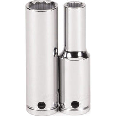 Williams - Hand Sockets; Drive Size (Inch): 1/2 ; Size (Inch): 1-1/16 ; Type: Deep Socket ; Tool Type: Tethered Hand Socket ; Number of Points: 12 ; Finish/Coating: Chrome - Exact Industrial Supply