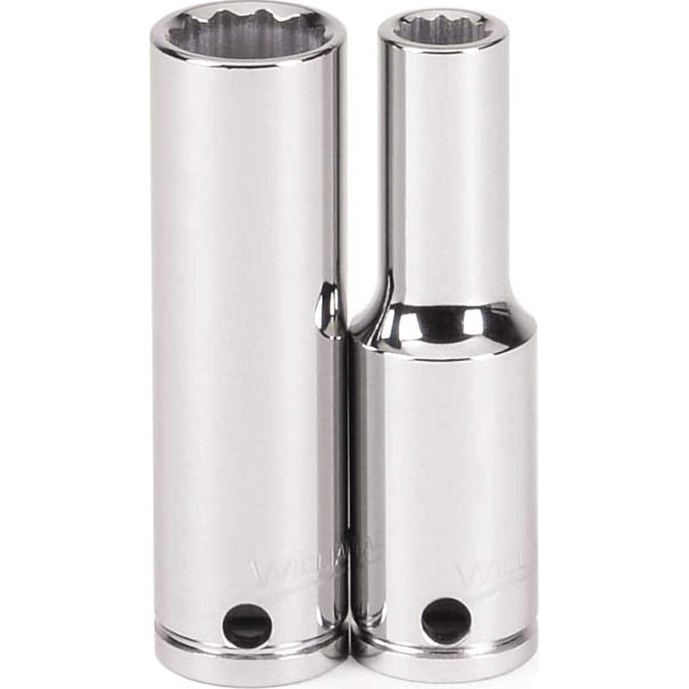 Williams - Hand Sockets; Drive Size (Inch): 1/2 ; Size (Inch): 1/2 ; Type: Deep Socket ; Tool Type: Tethered Hand Socket ; Number of Points: 12 ; Finish/Coating: Chrome - Exact Industrial Supply