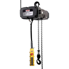 Jet - Electric Hoists; Type: Hoist w/Motorized Trolley ; Load Capacity (Ton): 1/2 ; Load Capacity (Lb.): 1100.000 ; Lifting Speed in Ft/Min: 33/8 ; Maximum Lift Distance (Feet): 15 ; Voltage: 230 - Exact Industrial Supply