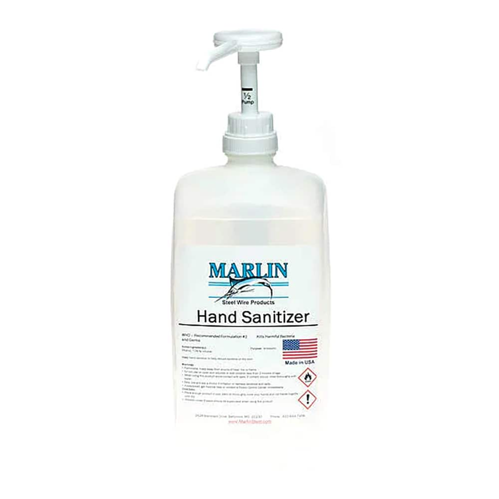 Marlin Steel Wire Products - Hand Sanitizers; Form: Gel ; Container Type: Bottle ; Alcohol-Free: No ; Container Size: 1/2 gal - Exact Industrial Supply