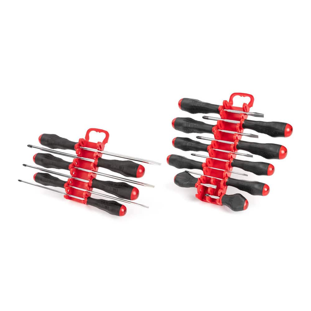 Screwdriver Sets; Screwdriver Types Included: Slotted; Phillips; Container Type: Plastic Holder; Finish: Chrome-Plated; Number Of Pieces: 16; Contents: #0-3; 1/8-5/16″