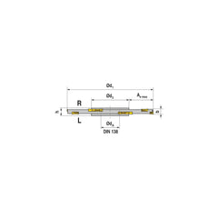 Indexable Slotting Cutter: 8 mm Cutting Width, 160 mm Cutter Dia, Arbor Hole Connection, 50 mm Depth of Cut, 40 mm Hole, Neutral Screw, Uses 16 TX Inserts, 8 Teeth, Staggered, Positive, Steel, Black Oxide Finish