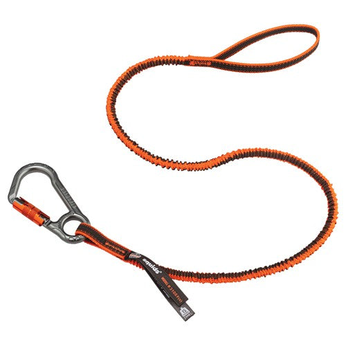 3108F Standard Orange Tool Lanyard Single Locking Carabiner - 15Lbs - Caliber Tooling