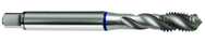 4-40 2B 3-Flute Cobalt Blue Ring Semi-Bottoming 40 degree Spiral Flute Tap-Bright - Caliber Tooling