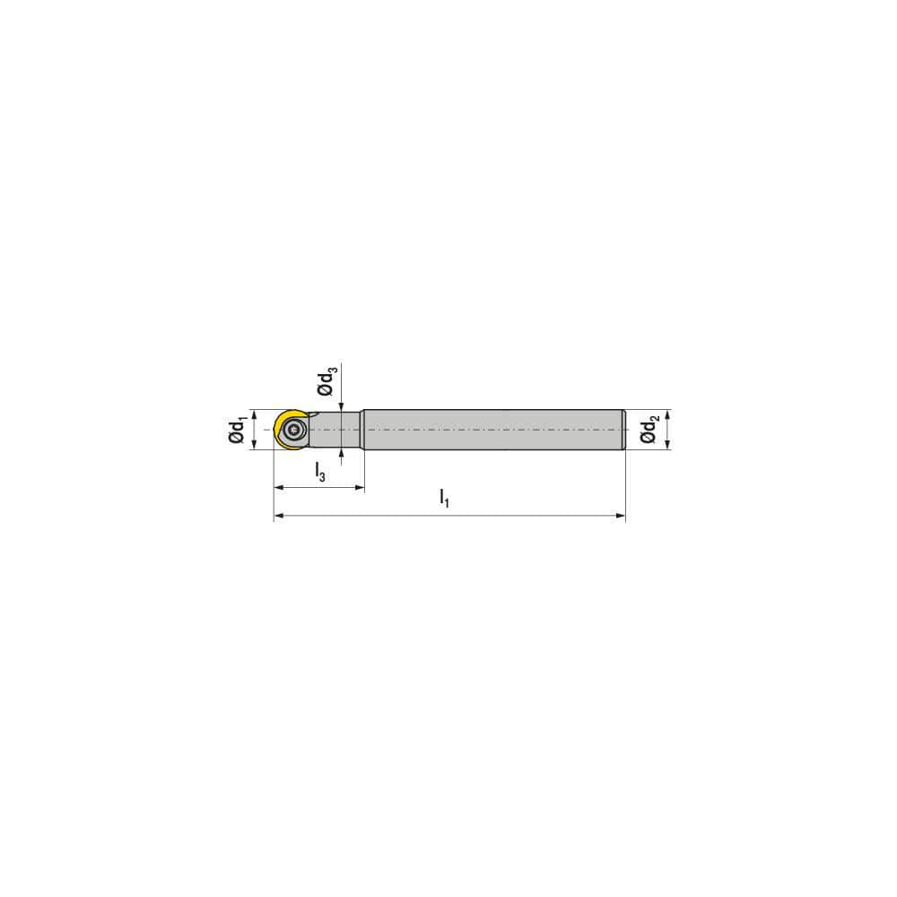 Indexable Ball Nose End Mills; Milling Diameter: 10.00 mm; Maximum Depth Of Cut: 2.00 mm; Shank Diameter: 10.00 mm; Shank Type: Cylindrical; Compatible Insert Style: ROHX; Compatible Insert Size Code: RO.X 10..; Toolholder Style: Carbide Shank; Series: K