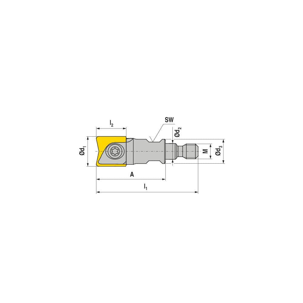 Indexable Ball Nose End Mills; Milling Diameter: 20.00 mm; Maximum Depth Of Cut: 18.00 mm; Shank Diameter: 20.00 mm; Shank Type: Modular; Compatible Insert Style: XOHX; Compatible Insert Size Code: XO.X 20..; Toolholder Style: Carbide Shank; Series: K 200