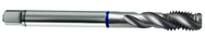 3/4-10 2B 4-Flute Cobalt Blue Ring Semi-Bottoming 40 degree Spiral Flute Tap-Bright - Caliber Tooling