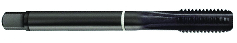 3-56 Dia. - 2B - 3 FL - Cobalt Semi-Bott White Ring Tap - Blk-Ox FORM-C DIN 374 - Caliber Tooling