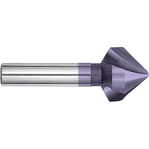 Magafor - 16.5mm Head Diam, 25/64" Shank Diam, 90° Cobalt Countersink - 2-3/8" OAL, Single End, Straight Shank, Right Hand Cut - Caliber Tooling