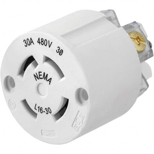 Hubbell Wiring Device-Kellems - 3-Phase Delta 480 VAC 30A NEMA L16-30R Industrial Twist Lock Connector - Caliber Tooling