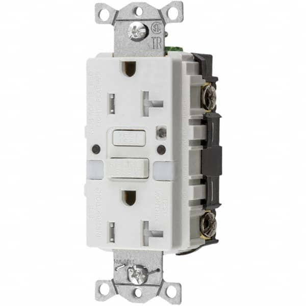 Hubbell Wiring Device-Kellems - GFCI Receptacles Grade: Commercial Color: White - Caliber Tooling