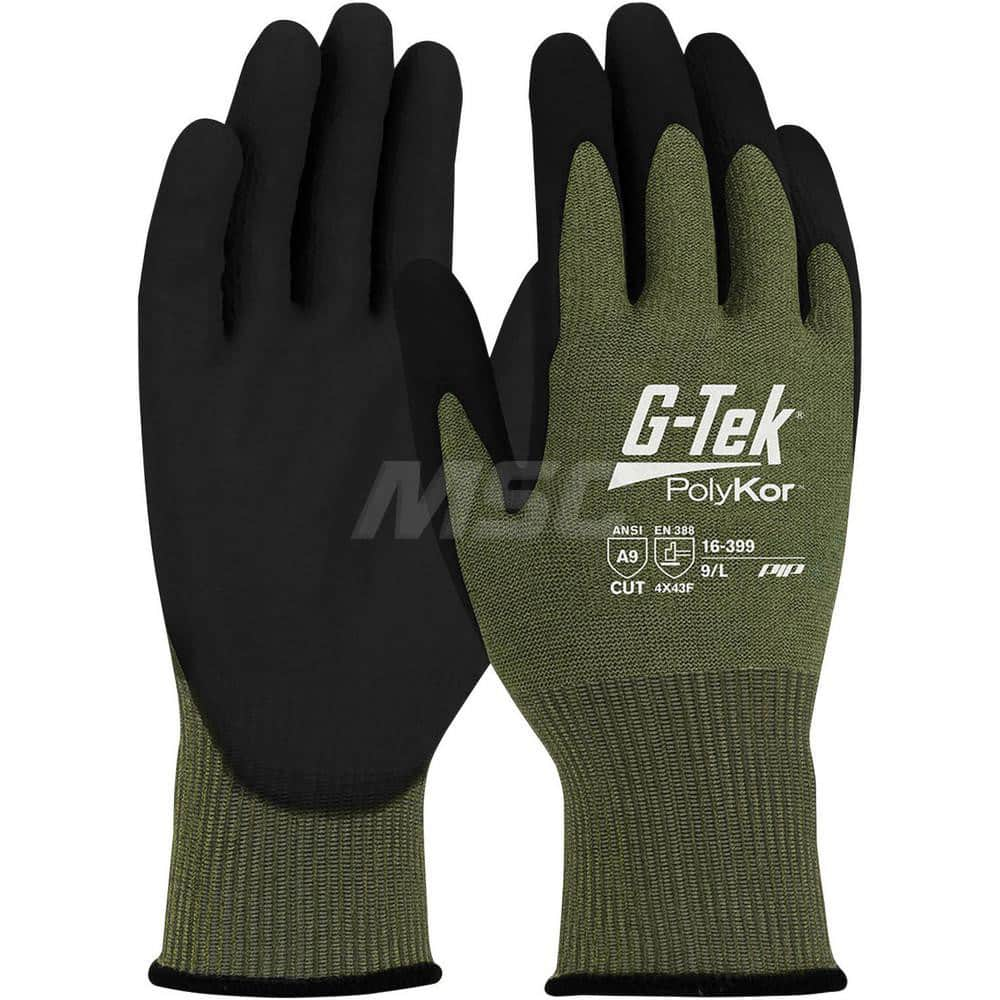 PIP - Cut & Puncture Resistant Gloves; Type: Cut Resistant ; ANSI/ISEA Cut Resistance Level: A9 ; Coated Area: Palm & Fingers ; Material Type: PolyKor ; Coating Material: NeoFoam ; Men's Size: Large - Exact Industrial Supply